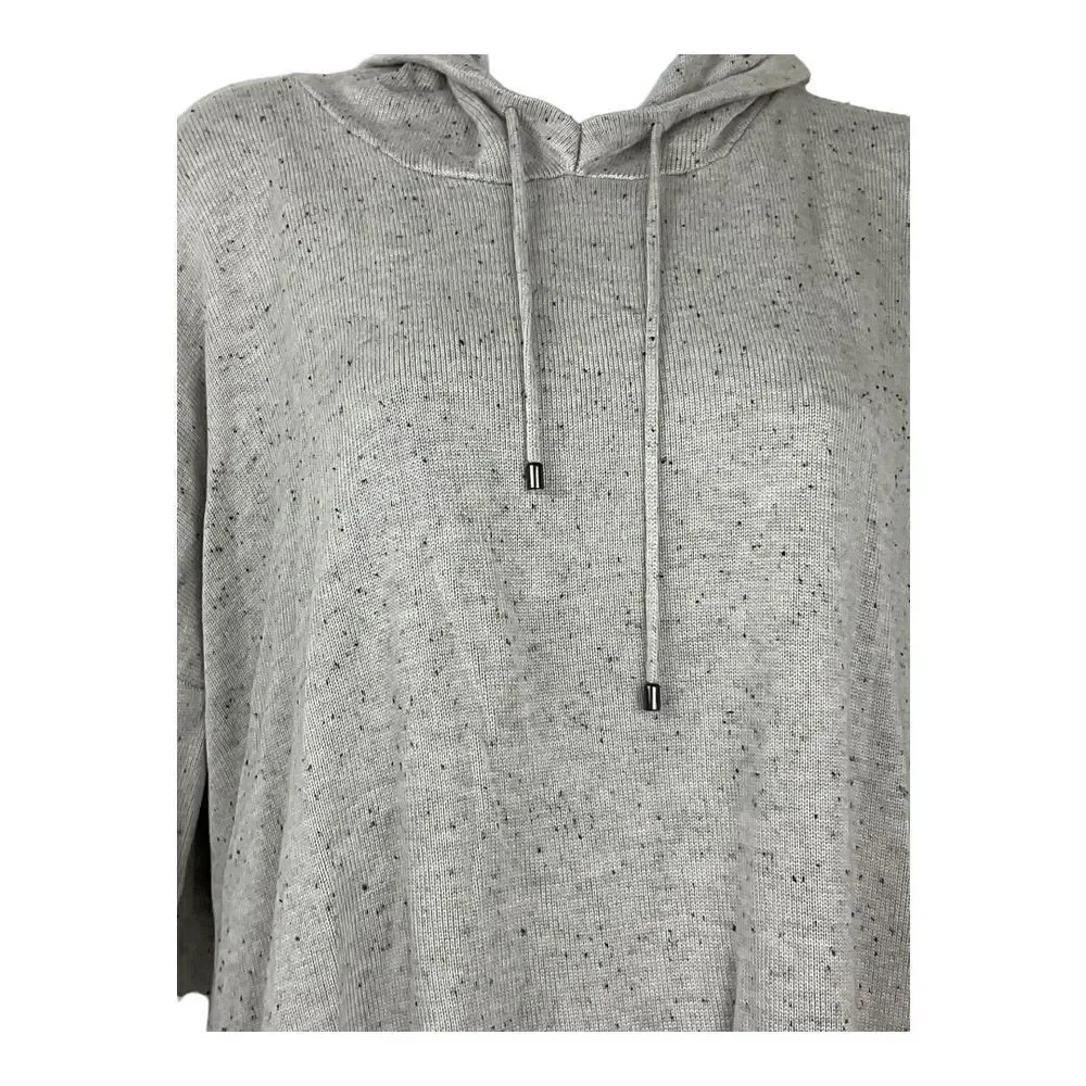 Stitches and Stripes Long Sleeve Gray & Black Hoodie Sz L - Picture 2 of 6